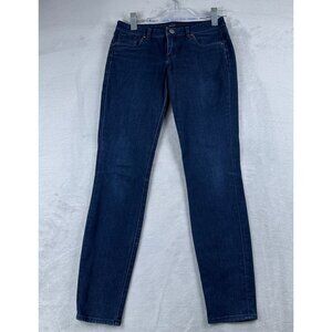 Tahari Skinny Jeans Womens Size 2 Low Rise Dark Wash Denim Stretch Blue